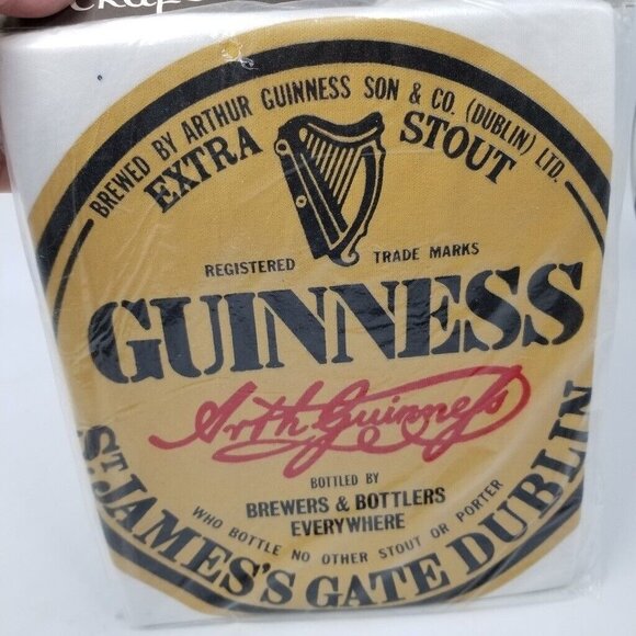 Vintage Traditional Craft Mens Guiness T Shirt L White Tex Print Ireland New - Picture 2 of 4